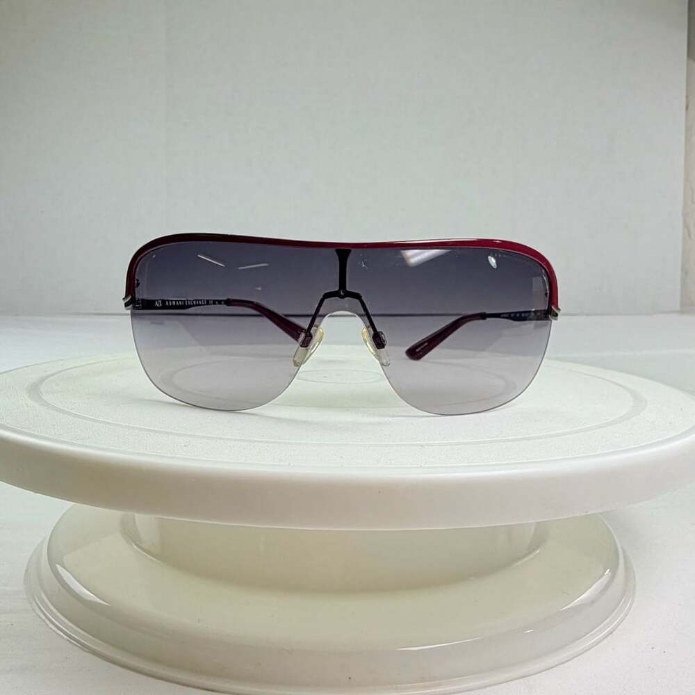 Armani Exchange AX245/S Shield Sunglasses Size 99-01-125 Burgundy Gradient